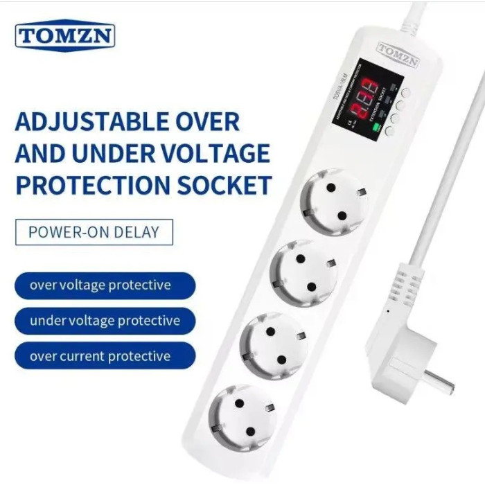 Удлинитель с реле напряжения TOMZN TOSVA-16LM цена, отзывы, купить