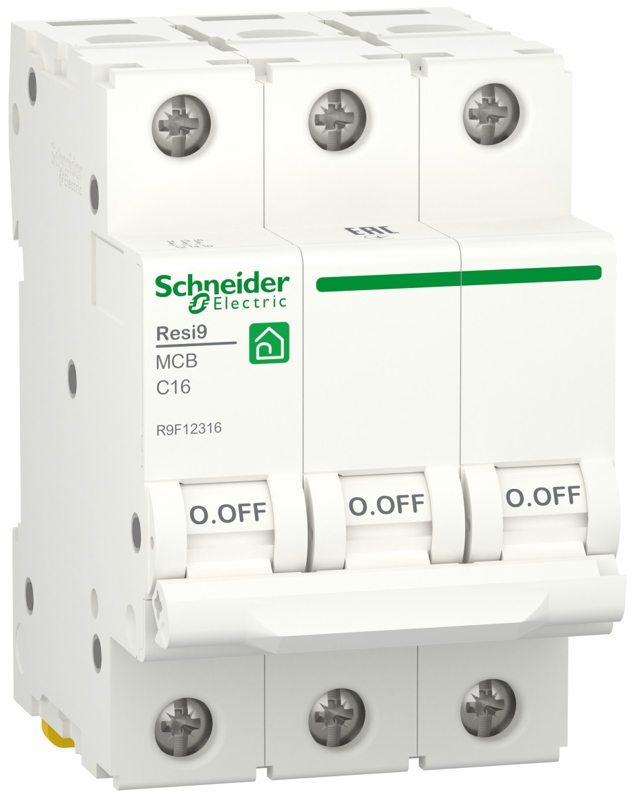 Автоматичний вимикач Schneider Electric RESI9 6kA 3P 16A C