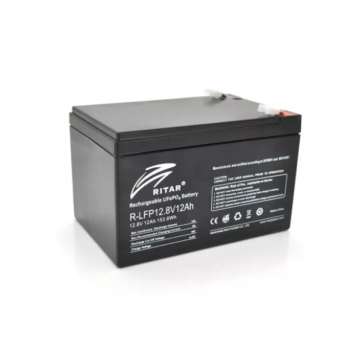 Аккумуляторная батарея RITAR R-LFP 12.8V 12Ah 153.6Wh BMS  07749