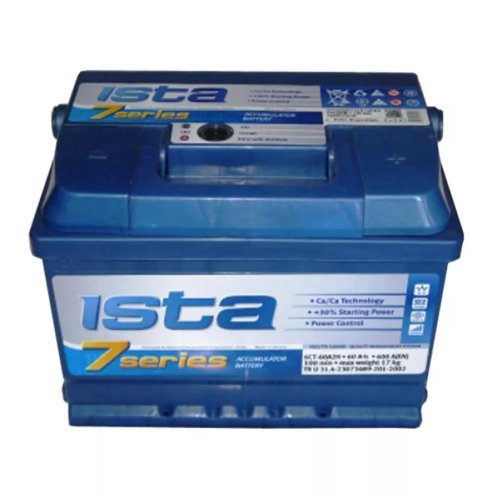 Аккумуляторная батарея ISTA 7 SERIES 6СТ-60 A2 H 560 22 14 R+