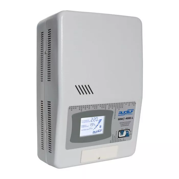 Однофазный настенный сервоприводный стабилизатор напряжения RUCELF SDW II-4000-L