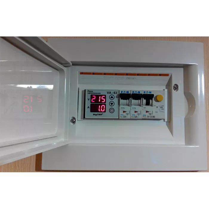 Реле напряжения с индикацией тока нагрузки DIGITOP VА-63