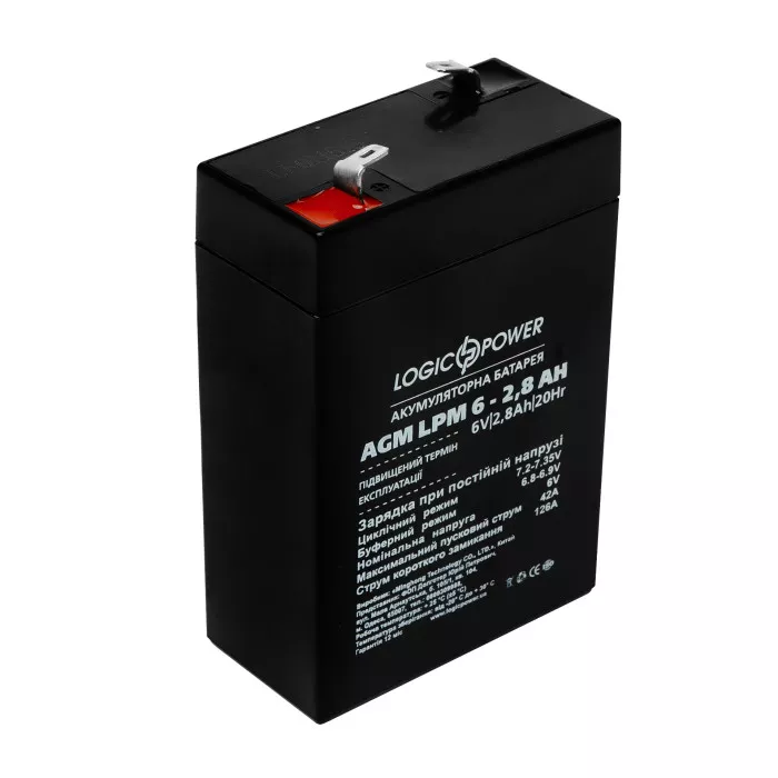 Акумуляторна батарея Logicpower LPM6-2.8AH