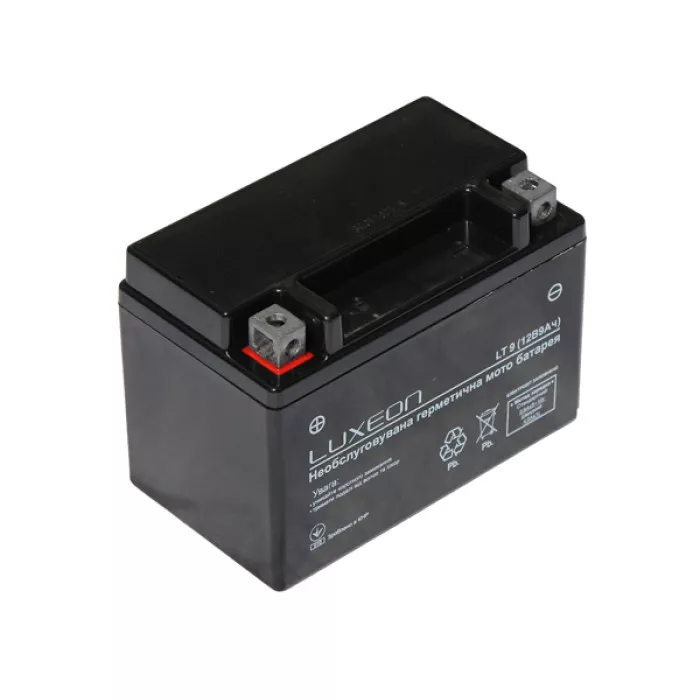 Стартерная батарея LUXEON Мото 12В 9 Ач LT9