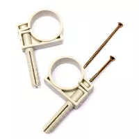 Обойма для труб и кабеля диам 15-16 с ударным шурупом