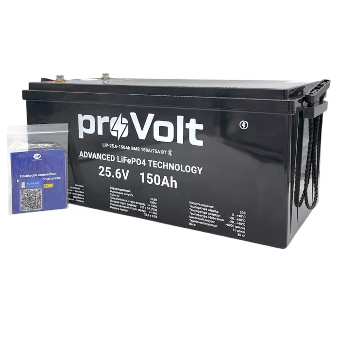 Акумуляторна батарея proVolt  LFP 25,6V - 150Ah Smart BMS