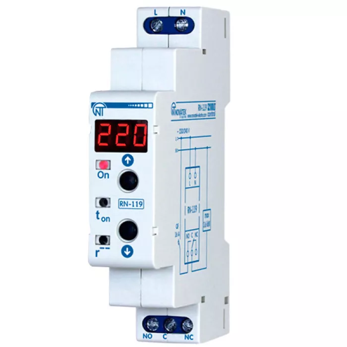 Однофазне реле напруги НОВАТЕК-ЕЛЕКТРО РН-119