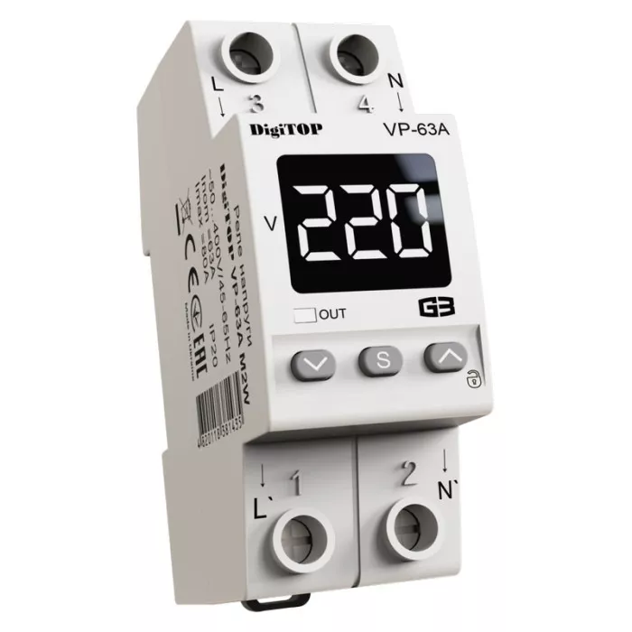 Реле напряжения DigiTOP VP-63A M2W