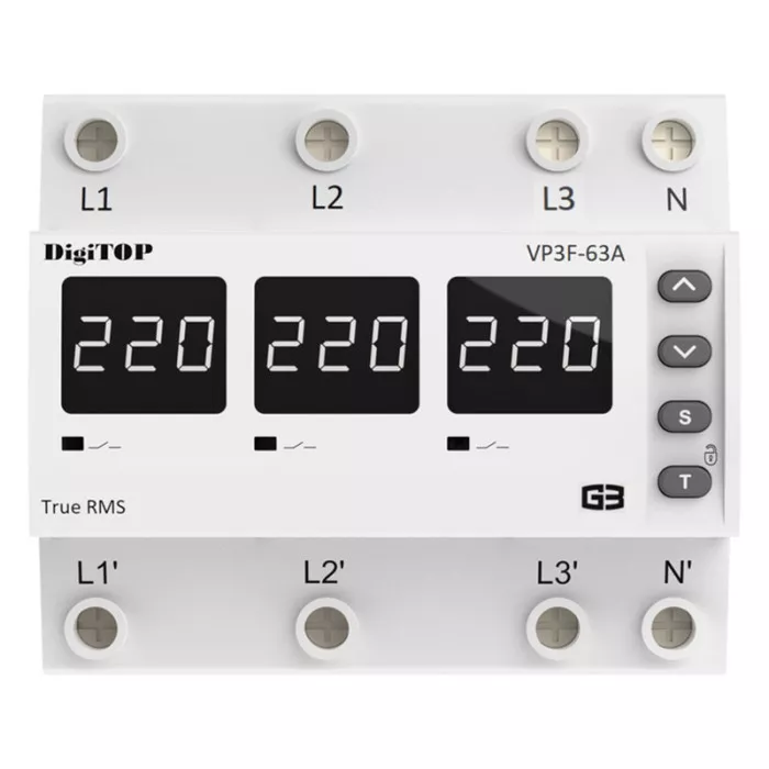 Реле напруги DigiTOP VP-3F63A M6W