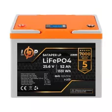 Акумулятор LogicPower LP LiFePO4 LCD 25,6V - 52 Ah BMS 60A/30А 20889