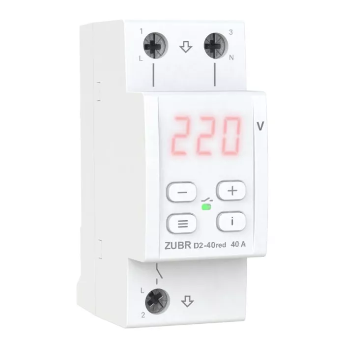 Реле напряжения ZUBR D2-40 red