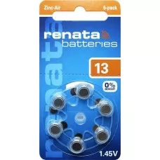 Батарейка для слухових апаратів Renata ZA13  (ціна за 6 шт)