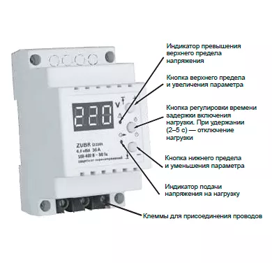 Реле контроля напряжения ZUBR D330t Реле контроля напряжения ZUBR D330t