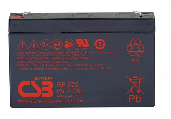 Аккумуляторная батарея CSB GP672 6V7,2AH