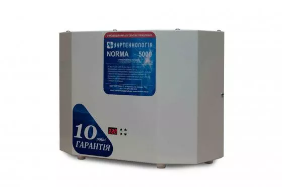 Однофазный стабилизатор напряжения Укртехнология NORMA 5000