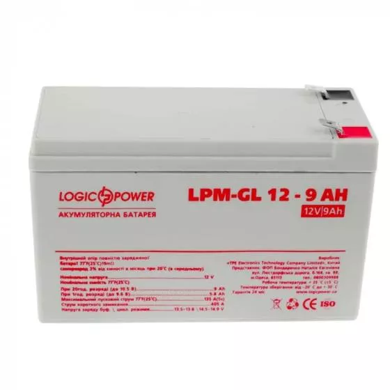 Гелевые аккумуляторные батареи LOGICPOWER LPM-GL 12V 9AH
