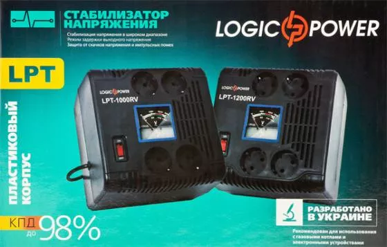 Релейный однофазный стабилизатор напряжения LogicPower LPT-1000RV