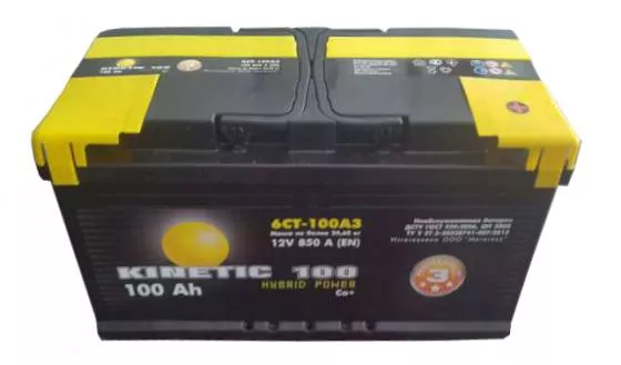 Автомобильная стартерная батарея KINETIC 6СТ-100 850А M3 L+