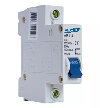 Автоматичний вимикач RUCELF AB1-1(4А, 6А)