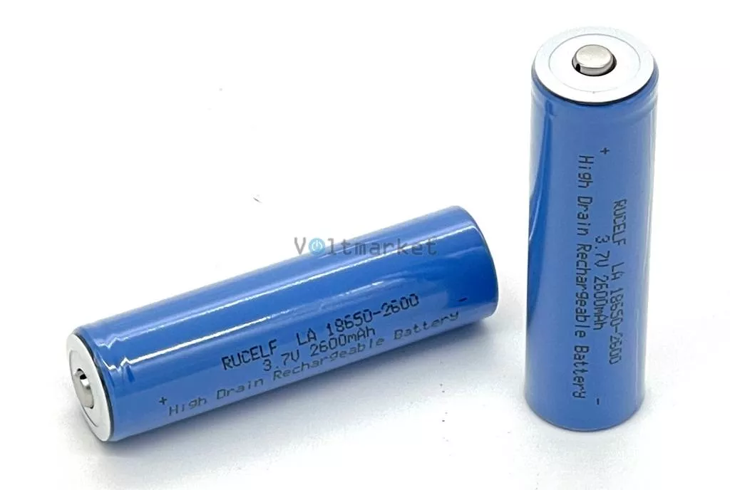 Аккумуляторная батарея Rucelf LA 18650 2600mAh 3.7V TipTop